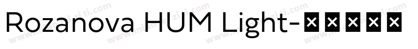 Rozanova HUM Light字体转换